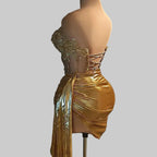Rhinestone Tube Top & Skirt Set - Sequin 2-Piece Party Outfit for Stage & Nightclub