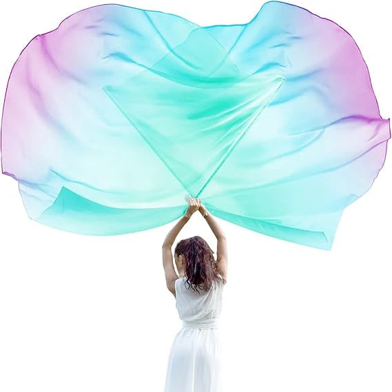 Praise Worship Dance Flags | Set of 2 | Silk Chiffon