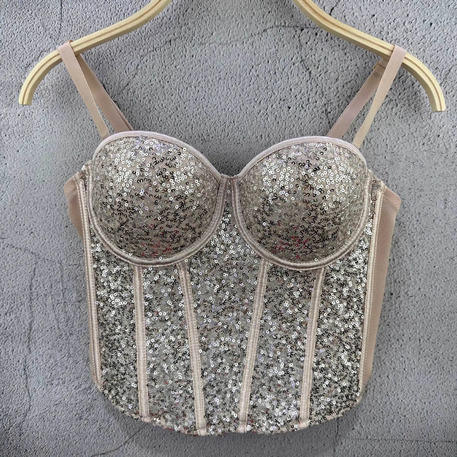 Sequin Bustier | Bling Corset Top | Stage & Party