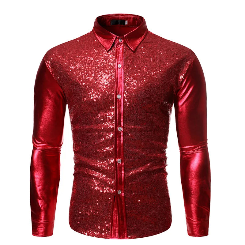Men's Metallic Shirt | Long-Sleeve Shine