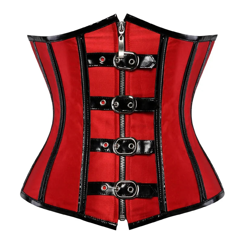 Steampunk Underbust Corset | Jacquard Lace-Up | 6 Colors | S-2XL