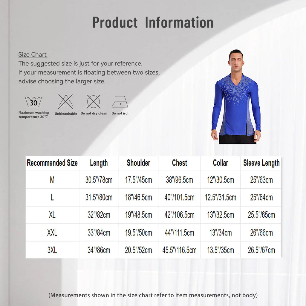 Men’s Dance Top | Rhinestone Mesh