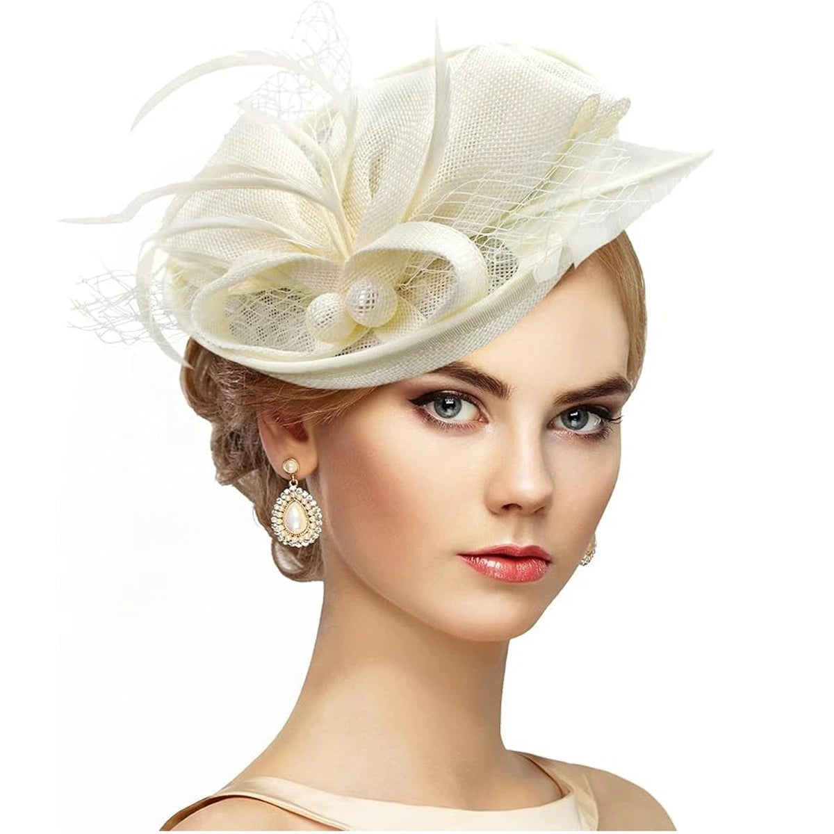 Floral Sinamay Fascinator Hat | Bridal & Race Day | 14 Colors