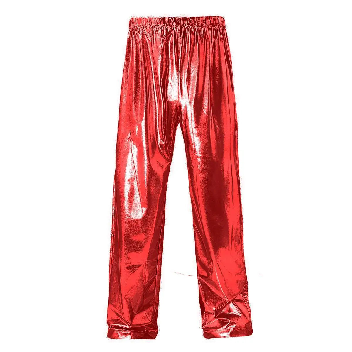 Men's Metallic Dance Pants | Wide Leg & Elastic Waist | Stage Performance