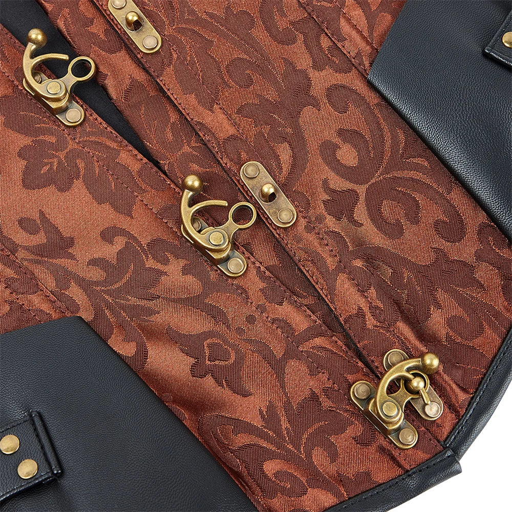 Steampunk Underbust Corset | Jacquard Lace-Up | 6 Colors | S-2XL