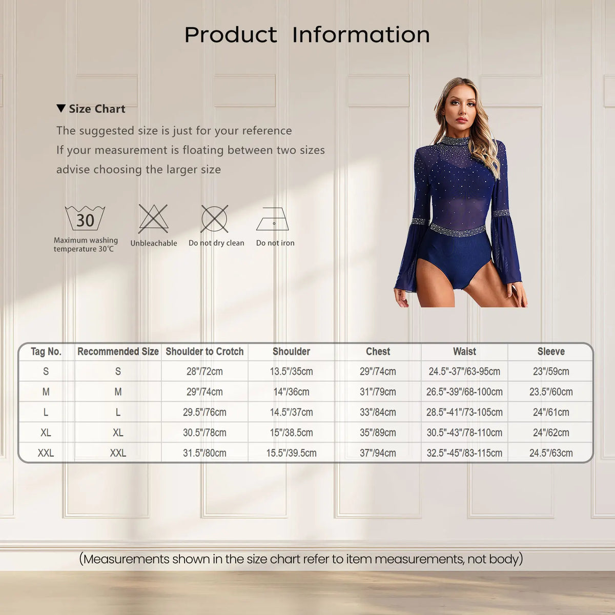 Celeste Rhinestone Flare-Sleeve Bodysuit