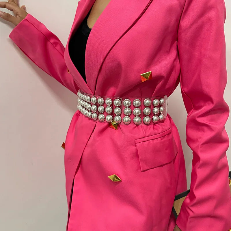 Rhinestone Crystal Wide Belt | Corset Waistband