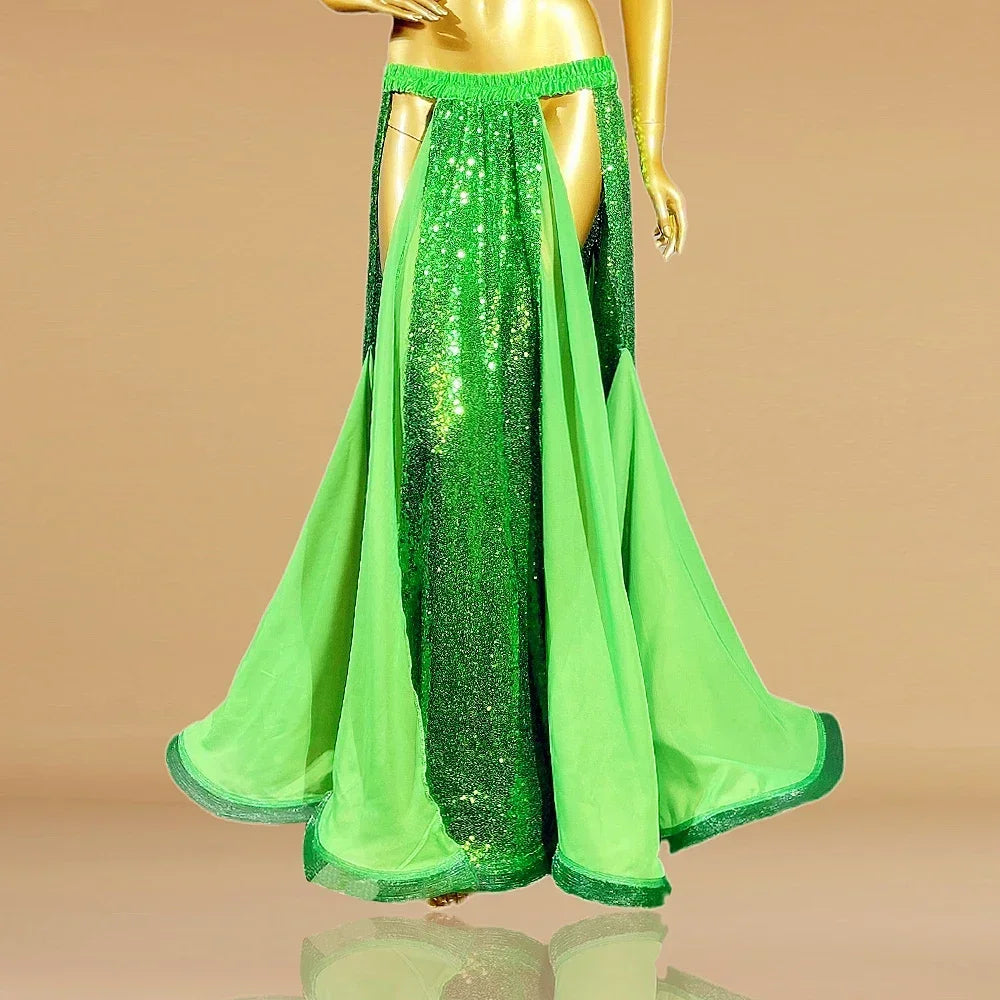 Belly Dance Skirt | Sequin Slit Panels