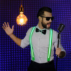 LED Light-Up Suspenders & Neon Bow Ties | Glow Party Accessories | 14 Styles