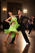 Latin Samba Cabaret Dance Dress – Rhinestone Tassel Floral Stage Costume