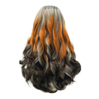 Ombre Lace Front Wig | Grey & Orange | Long Wavy | 24 Inch