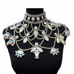 Luxury Oversized Rhinestone Statement Necklace - Drag Show & Pageant Jewelry