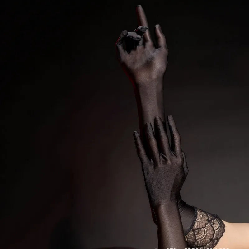 Opera Gloves | Solid & Sheer | 51 cm