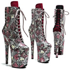 20cm Two-Color Mix Ankle Boots - Trendy Platform Dance Boots