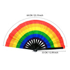 Rainbow Folding Hand Fan | Dance & Performance