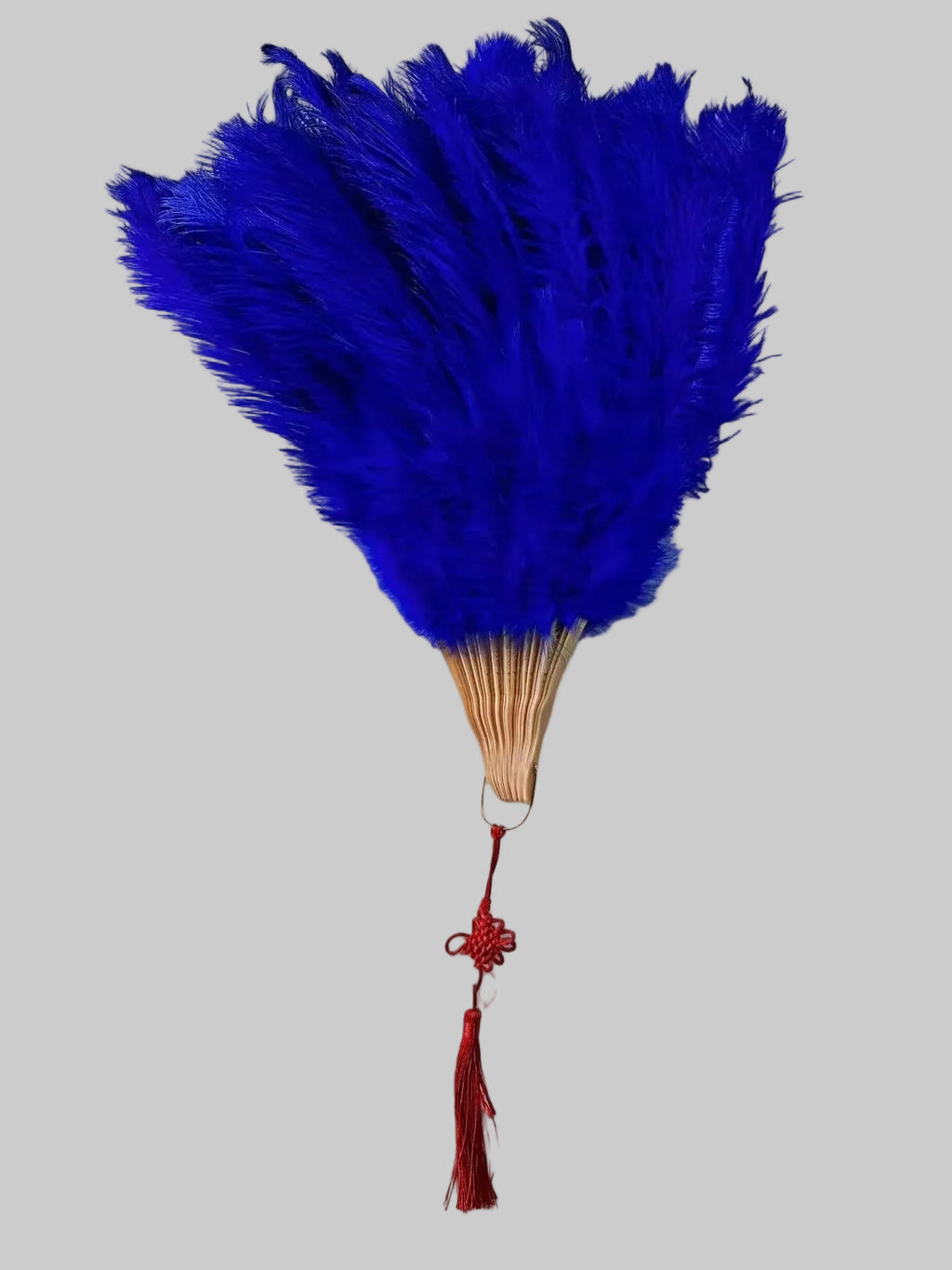 Feather Fan - Handcrafted Samba Carnival Performance Fan with Rhinestones
