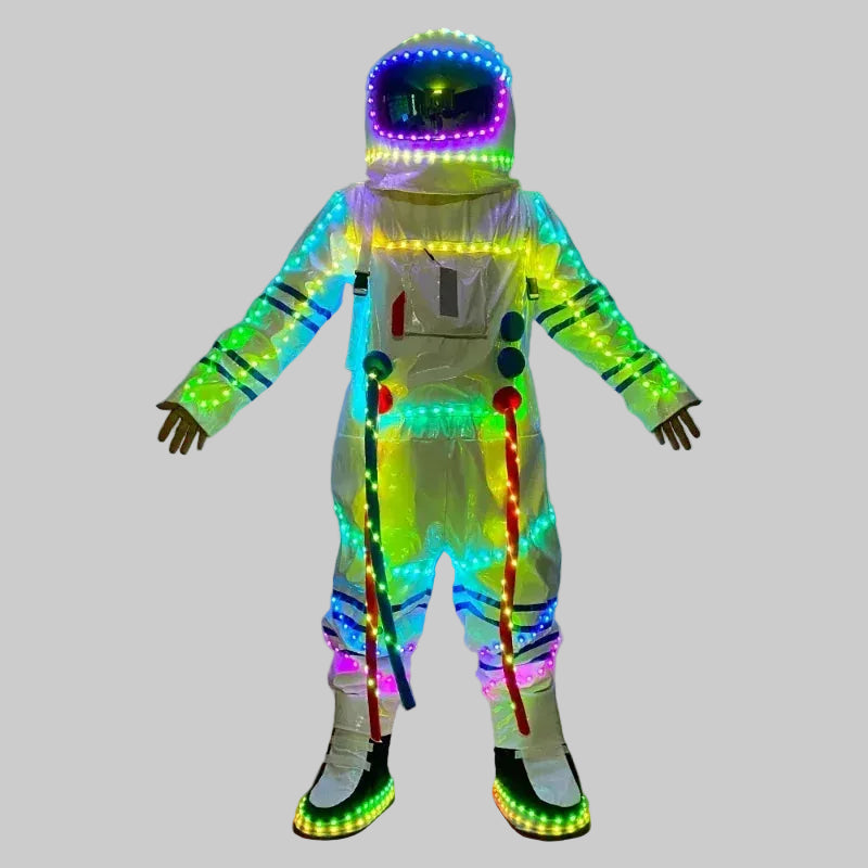 LED Luminous Space Suit - Remote Control Light Up Performance Costume