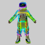 LED Luminous Space Suit - Remote Control Light Up Performance Costume