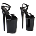 9-Inch Patent Open-Toe Platform Sandals