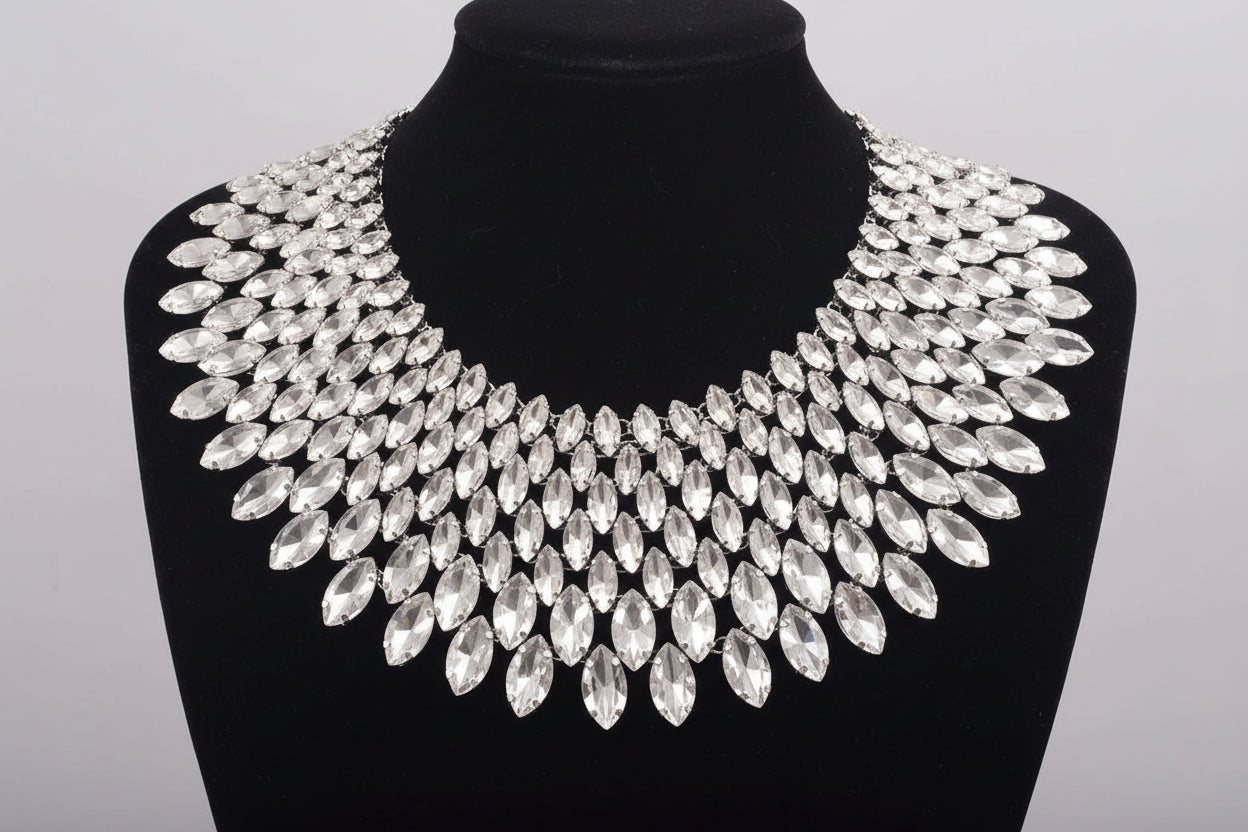 7-Layer Crystal Cascade Necklace - Statement Performance Jewelry