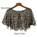 Sequin Shawl Cape | Sparkling Ruffle | Stage & Party