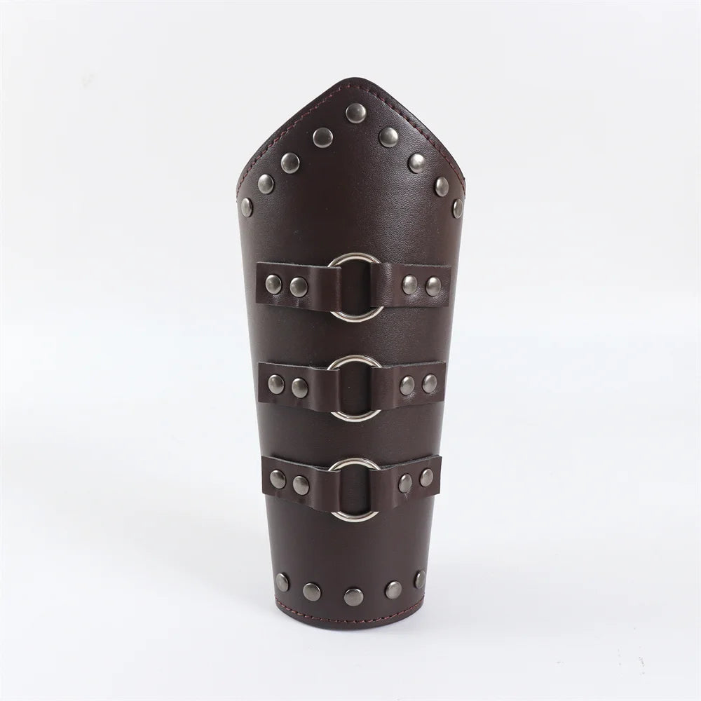 Buckled Faux-Leather Bracer | Single