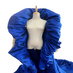 Ruffled Taffeta Cape | Drag Pageant Cloak | High Collar | 230cm