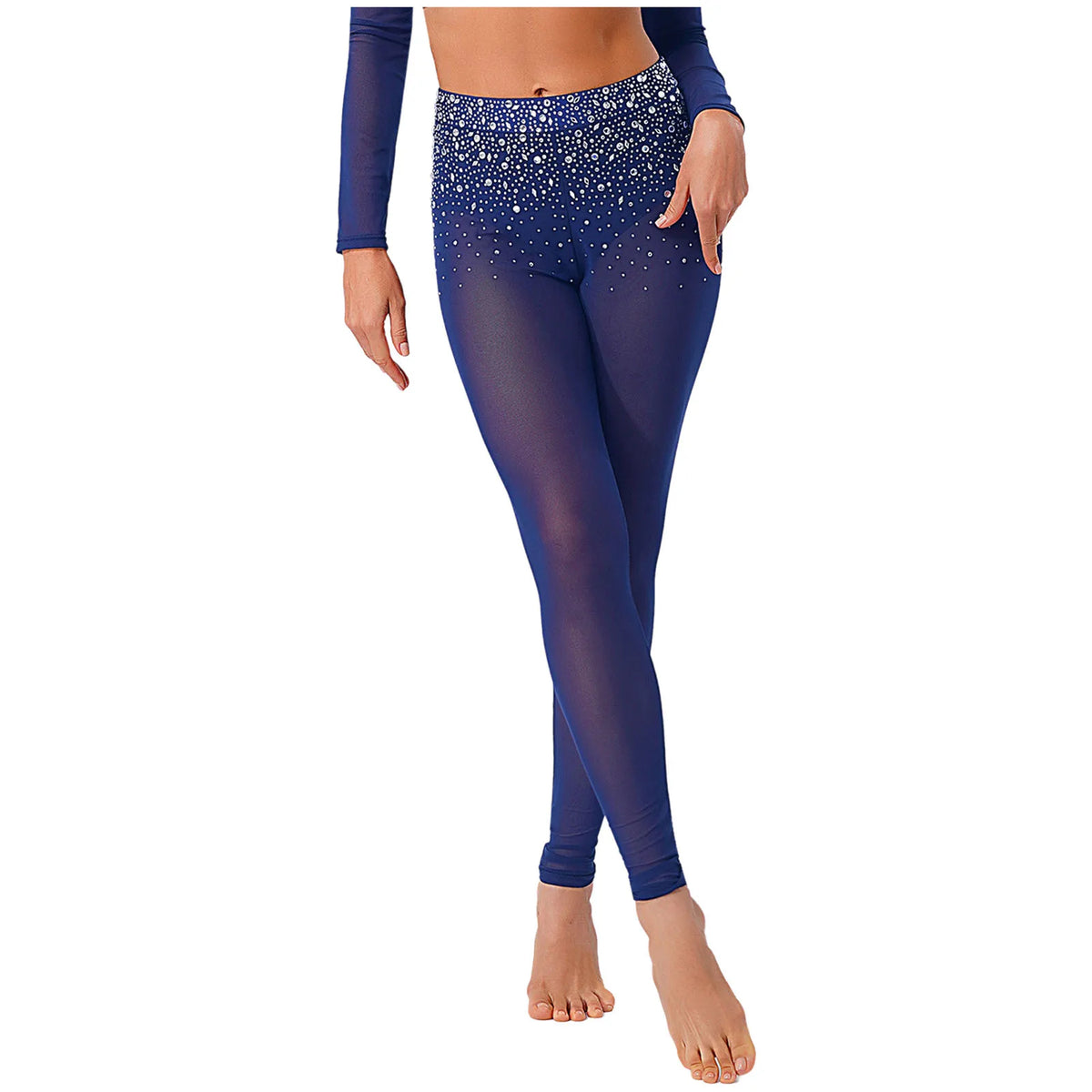 Prism Rhinestone Crop Top and Leggings Set