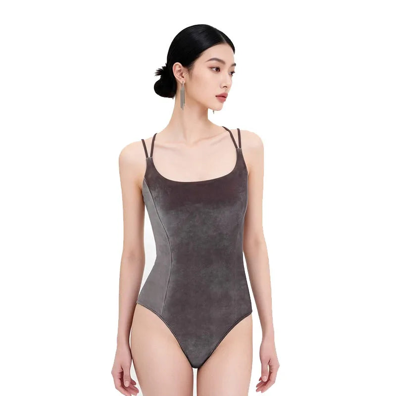 Velvet Cross-Back Ballet Leotard | Women | S–XXL