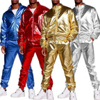 Men's Metallic Tracksuit Set | Zip Jacket & Pants | Stage