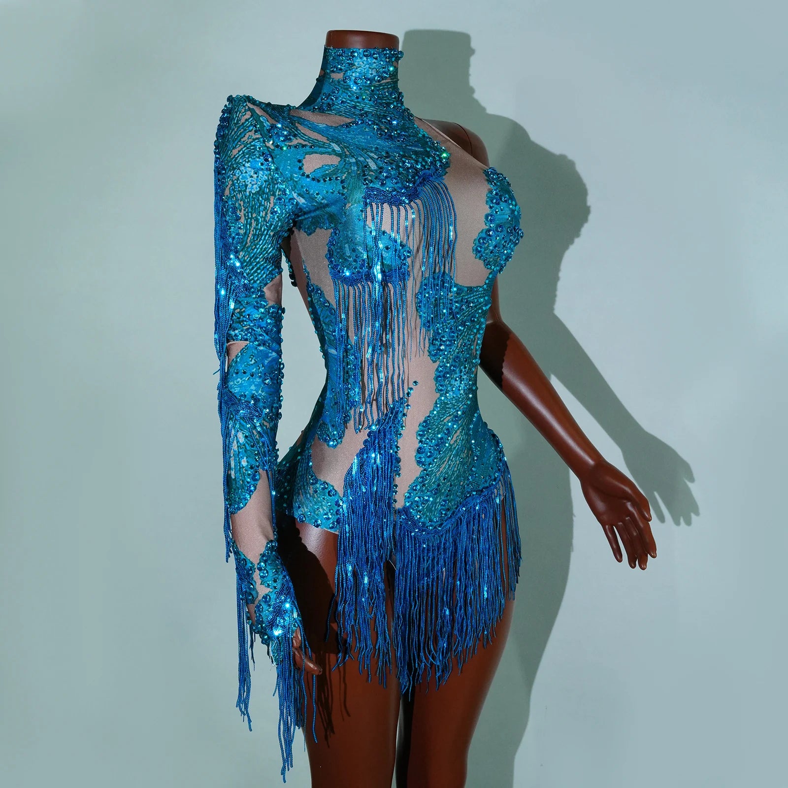 Luxe Rhythm Fringe & Rhinestone Performance Set — Multi‑Color Variants (One Size Fits S–XL)