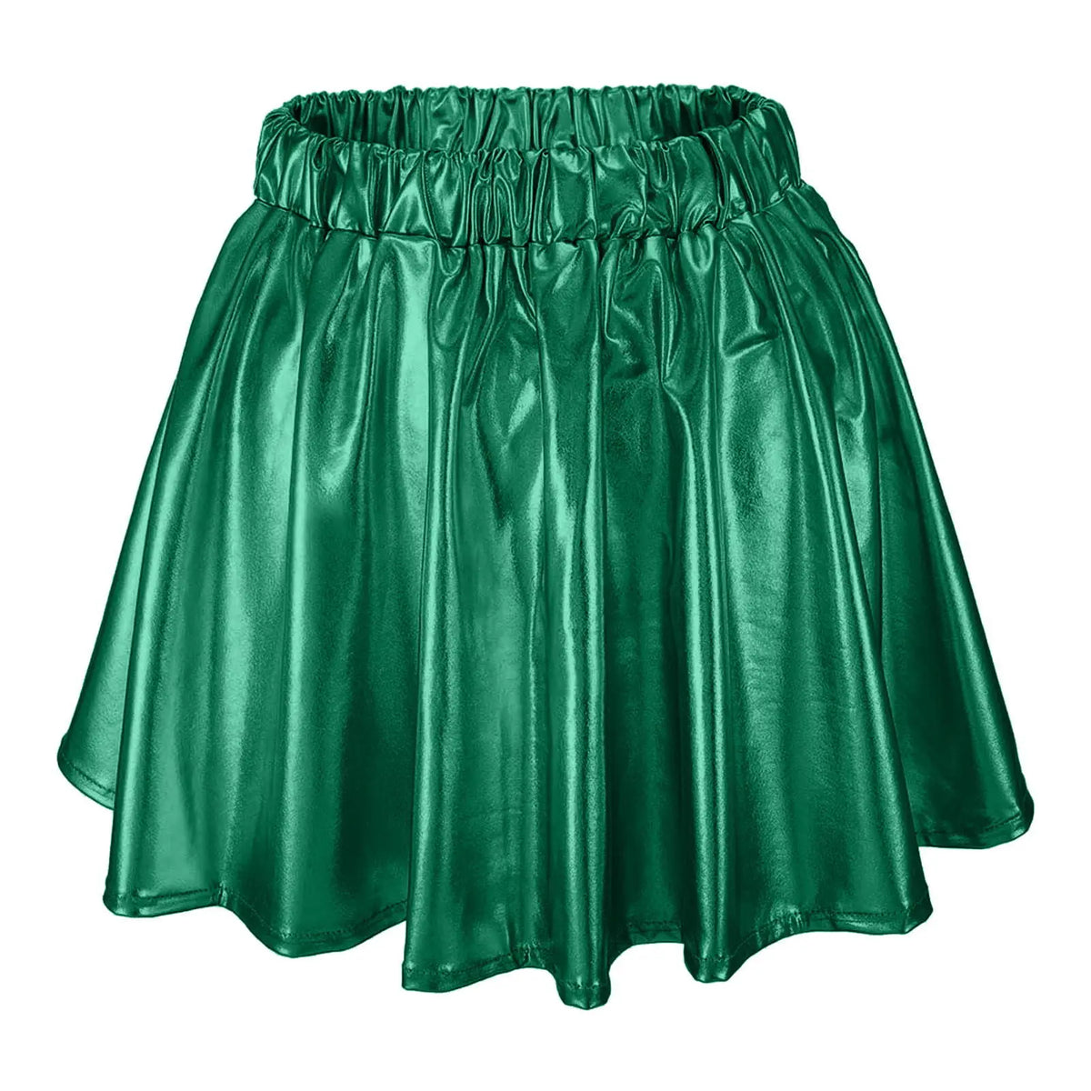 Metallic Swing Stage Skirt | Elastic Waist