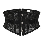 Floral Lace Underbust Corset | Waist Cincher | Back Lace-Up