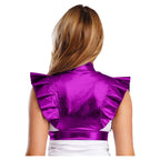 Metallic Shoulder Armor Shrug Crop Top | 6 Colors