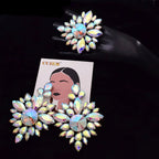 Rhinestone Earring & Ring Jewelry Set | Stage & Bridal | 5 Colors