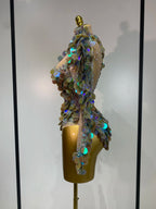 Rhinestone Stage Bodysuit | Iridescent Embellishment
