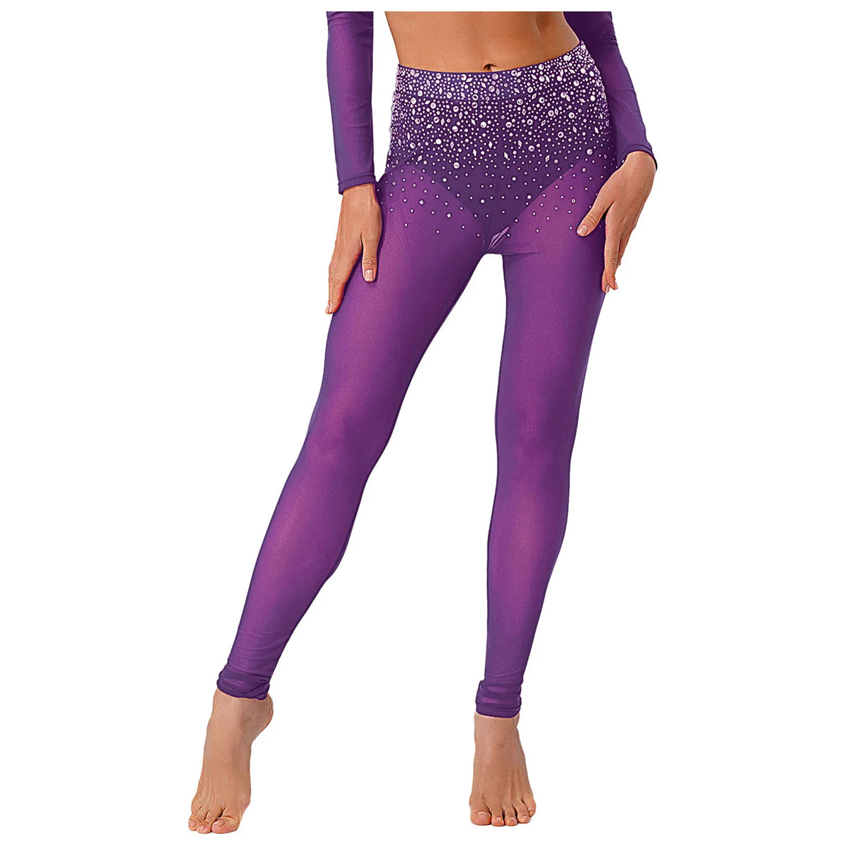 Prism Rhinestone Crop Top and Leggings Set
