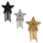 Rhinestone Star Tassel Nipple Covers - Silicone Pasties for Performers