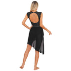 Rhinestone Dance Dress | Asymmetric Hem | Open Back