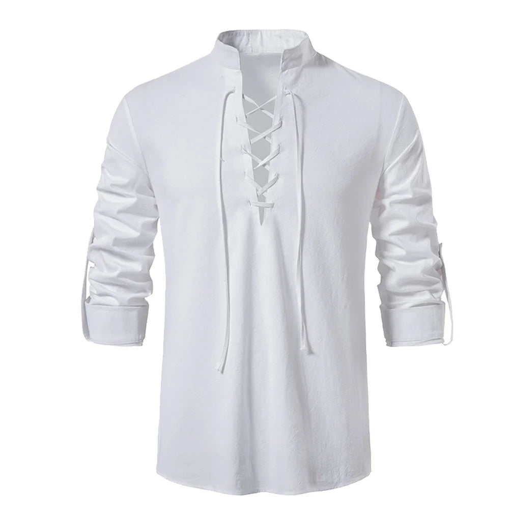 Lace-Up Renaissance Shirt | Men's Costume