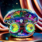 Holographic Disco Captain Hat | Rhinestone Goggles | Size 58/59