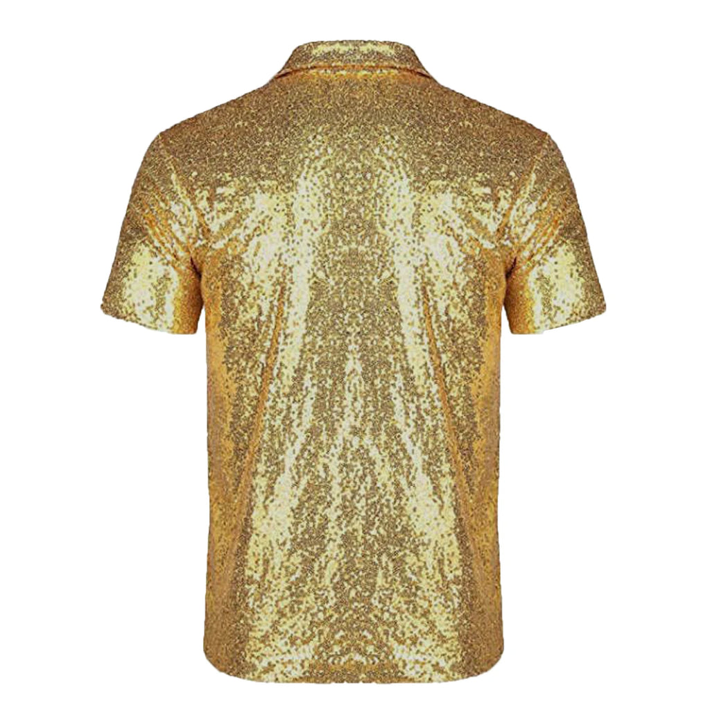 Men's Sequin Polo Shirt | Short Sleeve | Stage