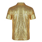 Men's Sequin Polo Shirt | Short Sleeve | Stage