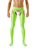 Men's Glossy Dance Tights | Footed | Stretch Fit