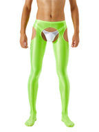 Men's Glossy Dance Tights | Footed | Stretch Fit