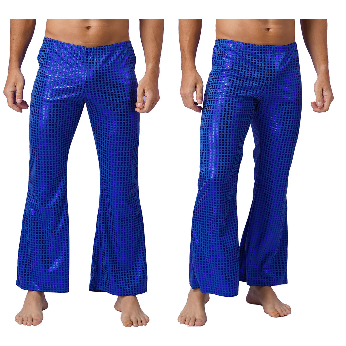 Men's Metallic Flare Pants | Jazz Dance | Shiny Finish