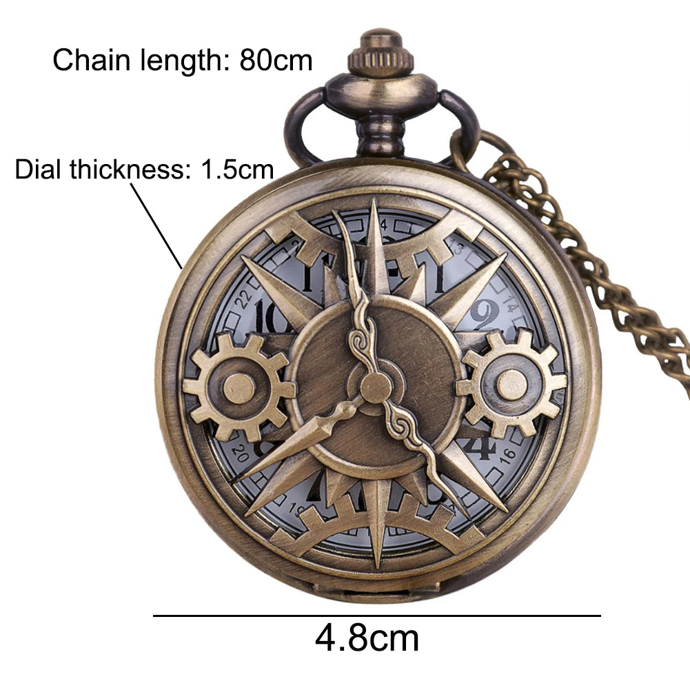 Steampunk Pocket Watch | Bronze Gear Detail