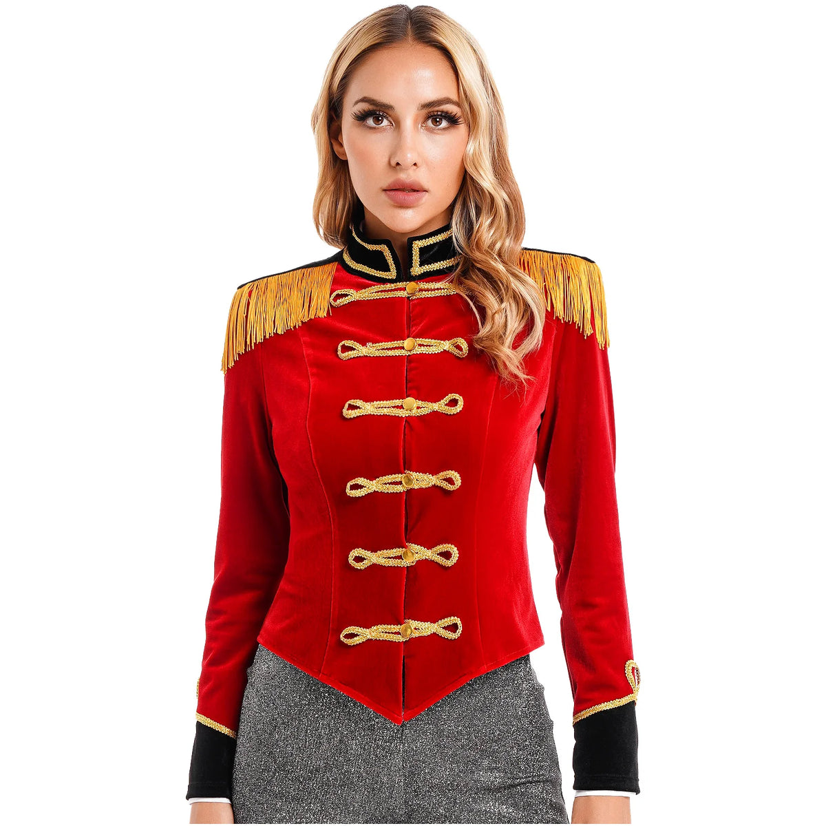 Ringmaster Velvet Jacket | Gold Braid | Circus Costume