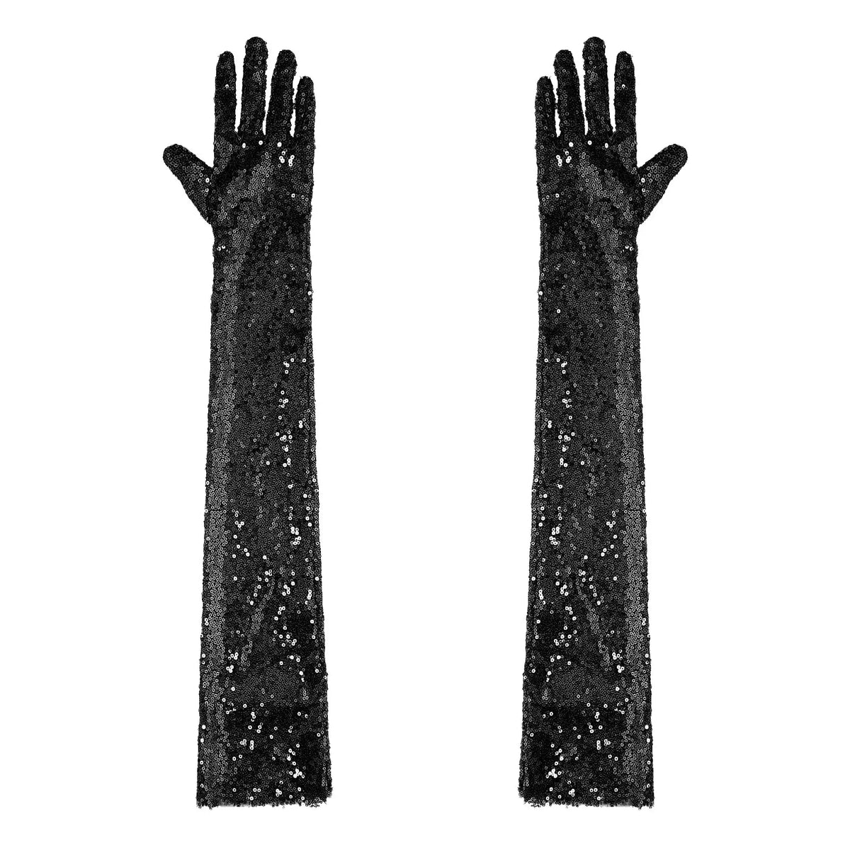 Starlight Sequin Elbow-Length Opera Gloves