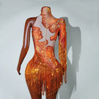 Luxe Rhythm Fringe & Rhinestone Performance Set — Multi‑Color Variants (One Size Fits S–XL)